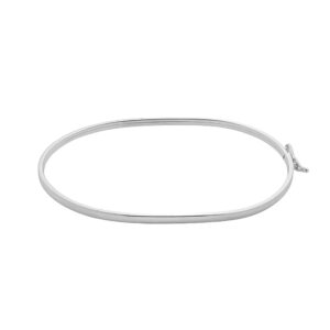 Pulseira Bracelete Oval em Prata 925